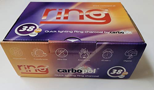 Carbopol Ring 38Mm Quick Light Hookah Charcoal 100Pcs #TOP4