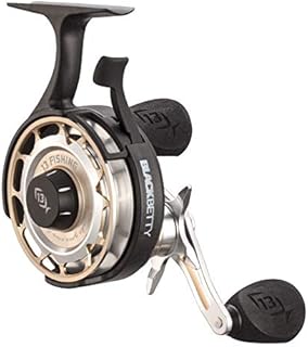 13 FISHING - Freefall Carbon - Inline Ice Fishing Reel - 2.5:1 Gear Ratio - Left Hand Retrieve - BBCFFW2.5-LH