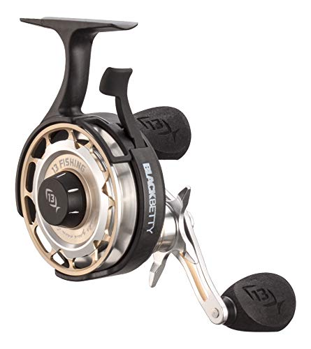 13 FISHING - Freefall Carbon - Inline Ice Fishing Reel - 2.5:1 Gear Ratio - Left Hand Retrieve - BBCFFW2.5-LH #1