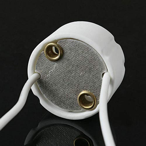 Fjiangyi 50 Peças Gu10 Suporte de Lâmpada de Halogênio Conector de Fio Base de Soquete de Lâmpada pa