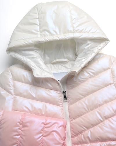 Image of DKNY Girls' Puffer Winter Coat - Full Zip Quilted Bubble Outerwear - Insulated Hooded Winter Jackets for Girls (Sizes: 7-16)