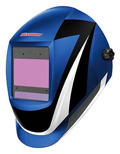 Westward Auto Darkening Welding Helmet, Black/Blue/White, Professional-Digital, 5 to 8, 8 to 13