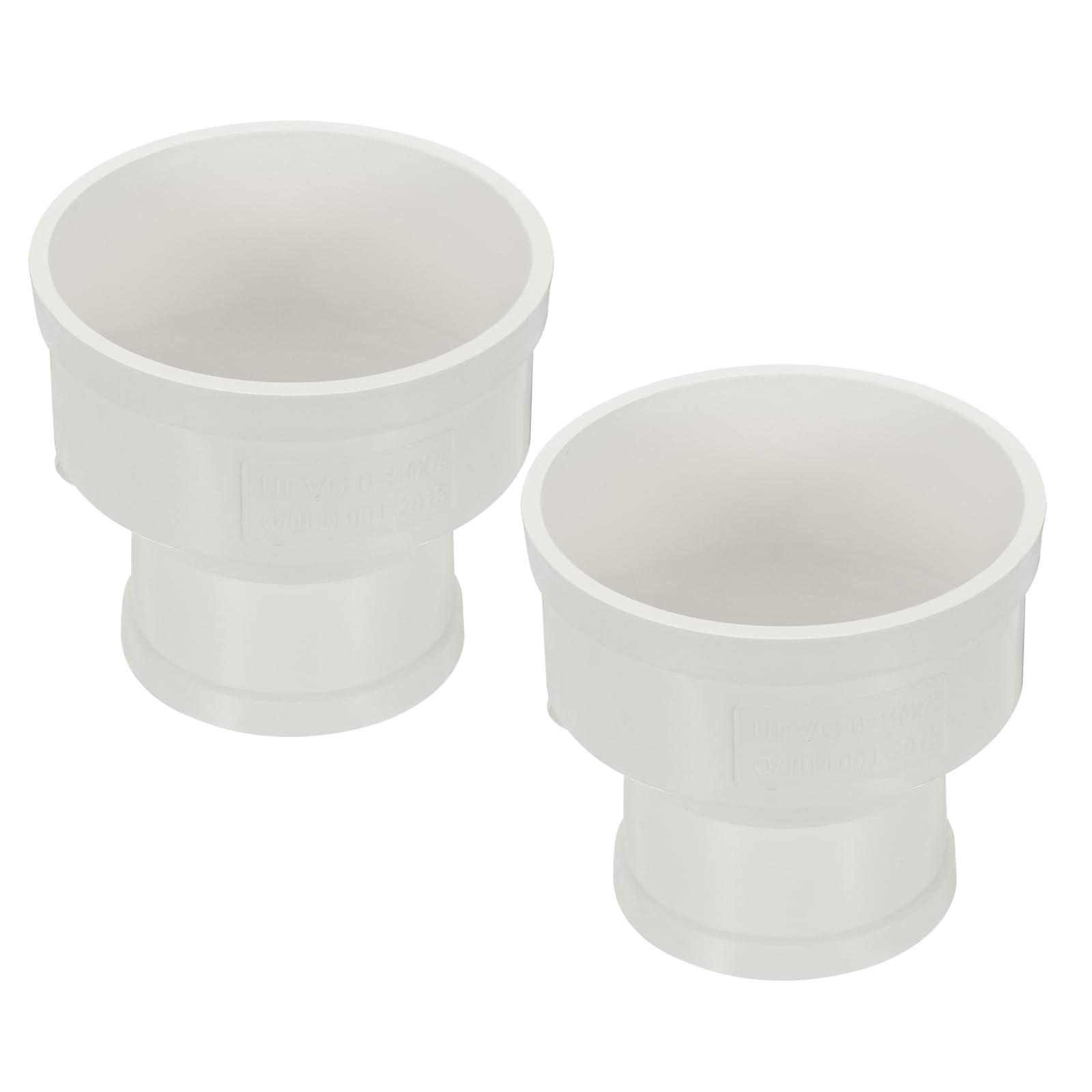 PATIKIL 4" to 3" Duct Reducer, 2 Pcs PVC Pipe Increaser Adapter Ducting Airflow Tube Pipe Fitting for DWV (Drain