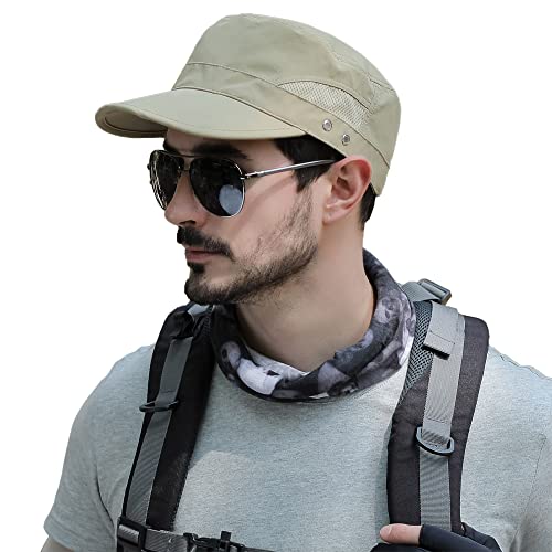 Pyrafox Gorra impermeable para hombre estilo ejército de verano estilo Cuba plegable, Talla única