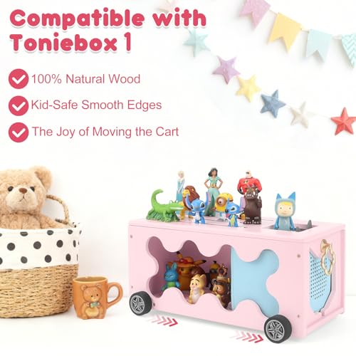 Image of for Tonies Box Organizer Shelf Storage, Treasure Chest Cart for Tonie Shelf Magnetic, Compatible with Tonie box 1 /2 Player Tonies Figures Characters for Children, Display Collection 20~30 Characters