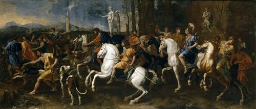 Tableaux peinture sur toile la chasse de méléagre pour mur vide
