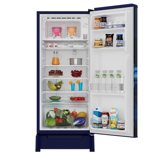 Image of Whirlpool 192 L 4 Star Icemagic Powercool Direct-Cool Single Door Refrigerator with Base Drawer (215 IMPC ROY 4S SAPPHIRE PEONY-Y, Blue, 2026 Model)