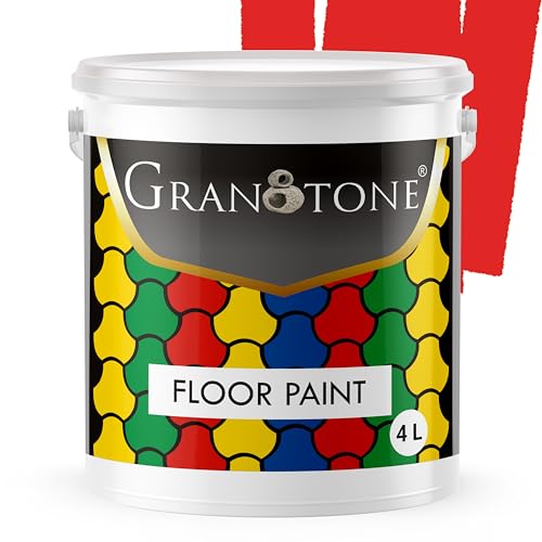 Image of GRANOTONE Floor Paint Signal Red 4L Anti Slip Polyurethane Acrylic Durable Concrete Sealer