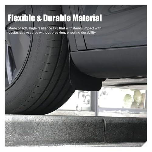 Guardabarros de coche TPE oculto para Tesla Model Y 2021-2025 de protección mejorada 5