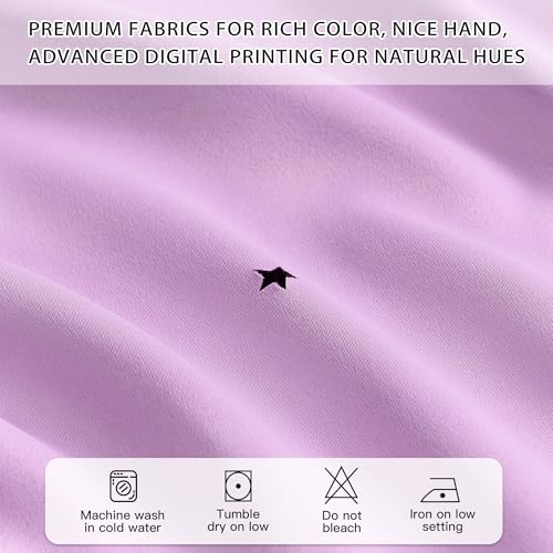 Image of XiDi Light Purple Curtains, Blackout Wall Decor Design for Baby Nursery Room 45 inches Wide 1 Panel