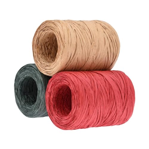 Corde d'emballage résistante en raphia naturel et ficelle papier loisirs créatifs