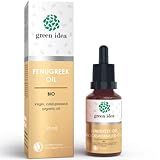 Green idea - Bockshornklee Öl Bio | Kaltgepresstes 100 % rein | Reines Massageöl für Körper, Brustbereich, Dekollete, Hüften Gesäß| Bio Naturkosmetik Vegan | NaTrue-Zertifikat 25 ml