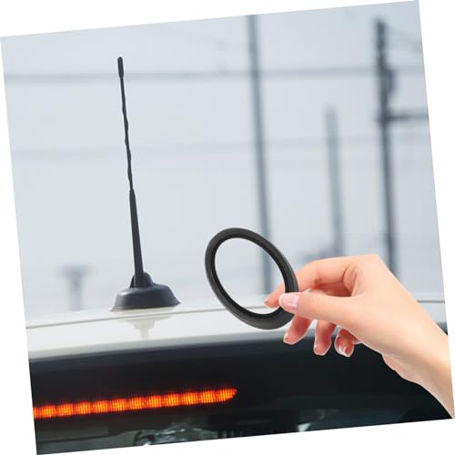 Base de antena para coche estable ante vibraciones con anillo protector de goma negro 5