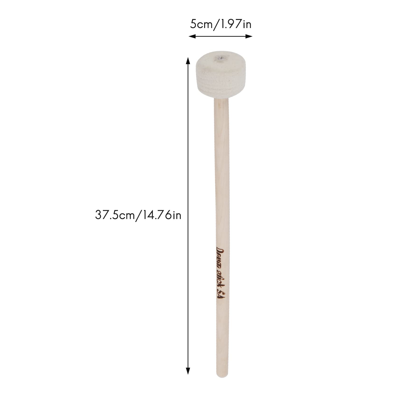 Amazon | Bunggou 1ペアドラムマレットスティックフェルトヘッド