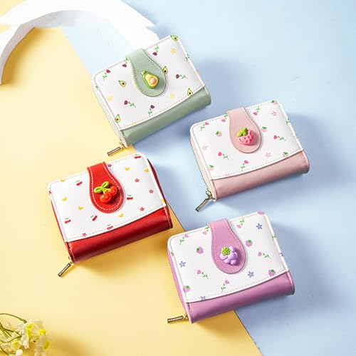 Women's PU Leather Wallet Compact Credit Card Holder Purse with Coin Pocket Travel Money Bag4