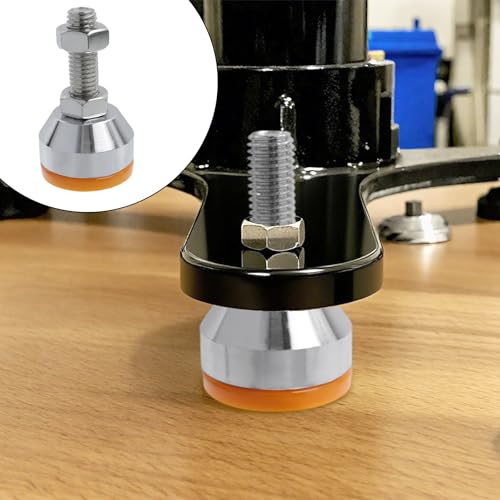 Image of M12x50mm Leveling Feet, 2200 lb Capacity Heavy Duty Adjustable Swivel Furniture Glides, 1.53 Inch Anti-Slip Base, Rubber Feet Levelers for Table, Shelves, Workbench, Cabinet, Machine, 4Pcs