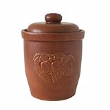 Rumtopf Gärtopf, Gurkentopf,Rumtopf Sauerkrauttopf 7 Ltr. mit Reliefdekor