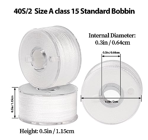 Ilauke HY3017 90 Pcs White Bobbin Thread thumb #3