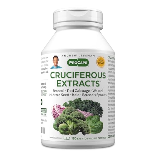 ANDREW LESSMAN Cruciferous Extracts 180 Capsules - High Levels of