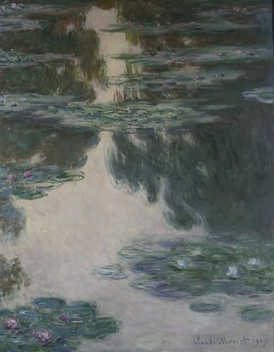 Les Nymphéas de Claude Monet impression sur toile 60x90cm pour décoration bureau