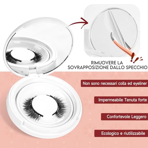Higu clace Pestañas magnéticas con aplicador, aspecto natural Pestañas magnéticas sin delineador de ojos, no necesita pegamento (STYLE A)