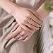 CUTPOIY Fashion Sterling Silver Ring Engagement Rings for Women Cubic Zirconia Wedding Rings for Women Rings for Her Eternity Engagement Wedding Ring(J Size7)