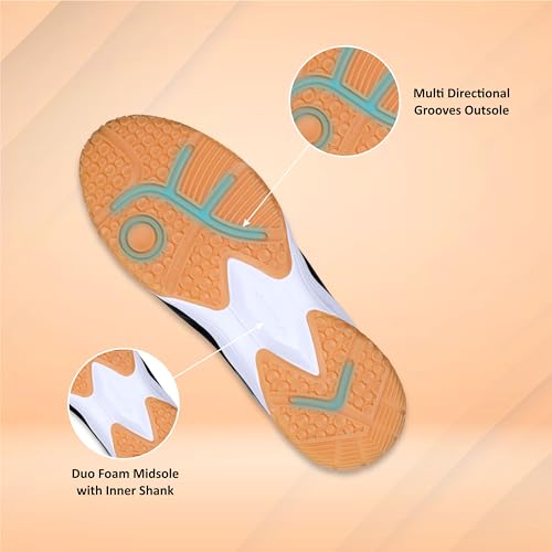 Image of NIVIA HY-Court 2.1 Badminton Shoes for Men | Ultimate Footwear for Court Mastery | Padel Shoes | Pickleball Shoes | Non-Marking Court Shoes | Unleash Your Full Court Potential | (Navy Blue /Red /Yellow /Black)