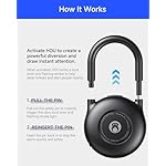 HOU 130dB Super Loud Safety Alarm for Women – USB-C Rechargeable Keychain with Strobe Flash Light & 500-Day Standby – Self Defense Gift for Jogging, Students & Seniors, Black - Image 4