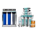 NU Aqua 7-Stage UV and Alkaline Under Sink Reverse Osmosis Water Filter System + 3-Stage Whole House Water Filtration System - RO Filtration - Faucet & Tank