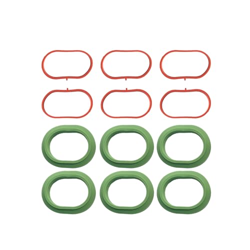 Image of Intake Manifold Upper and Lower Gasket Set Compatible with Mercedes-Benz C350 ML350 C300 E400 GlE350 GLK350 SLK350 2012-2018, Replace 2761410180 2761410080