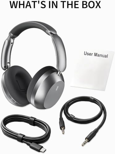 Image of Wentronic Y04 Wireless Over-Ear Headphones, Active Noise Cancelling, Grey