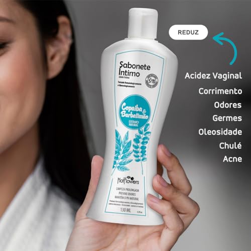 Sabonete Íntimo Copaíba e Barbatimão, 130ml, Testado Dermatologicamente, Vegano, Para Uso Diário Hot