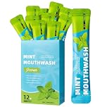 Mouthwash Travel Size, 20 Strips Individual Mini Mouthwash Alcohol Free,Cool Mint for Fresh Breath, Oral Care, Teeth & Gum Health, Portable Packets to Go(10ML*20pcs)