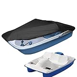RIYIFER Universal Pedal Boat Cover,210d Waterproof Pedal Boat Cover Oxford Cloth Sun Dolphin Pedal Boat Cover Outdoor Pedal Boat Cover Sun Shade Boat Canopy,Black,286 * 122cm