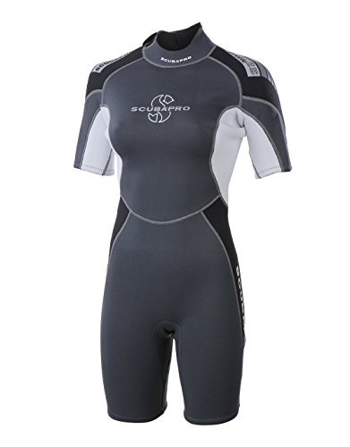 ScubaPro Profile Sport Shorty 2.5 mm Wetsuit Women's - Blk/Gry/Wht Small