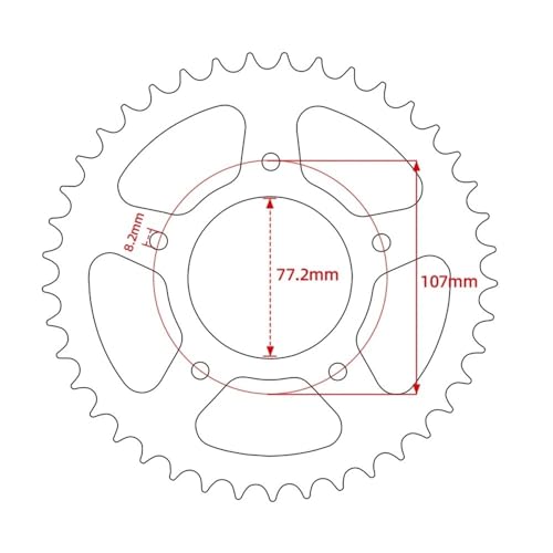 Couronne 520 41T en acier cimenté pour moto SR450 : résistance maximale à l'usure - 4