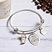 Pammytail Must Have Coffee Charm Bracelet Expandable Bangle in Stainless Steel