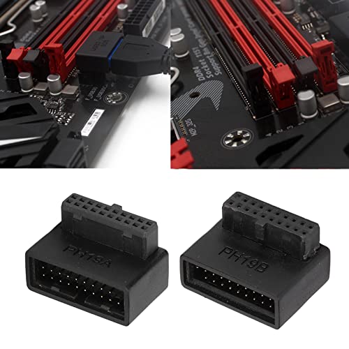 USB 3.0 19/20Pin Male 90 Degree to Female Extension Adapter - Image 3