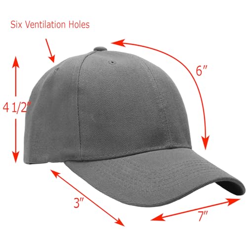 Image of Falari Wholesale Bulk Lot 12-Pack Baseball Cap Adjustable Size Plain Blank Solid Color