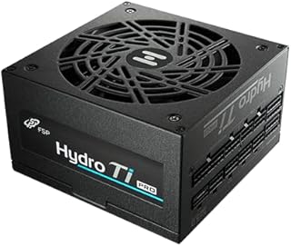 FSP Hydro Ti PRO 1000W Computer Power Supply 80 Plus Titanium Full Modular PSU ATX 3.0 PCIe, 12VHPWR Cable Low Noise PSU Smarter, Quieter, and Longer Lasting Eco-Friendly Fan (HTI-1000M-GEN5)