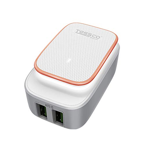 Image of Tessco (BC-207) USB Charger Plug, 2 Ports Multi Wall USB Charger