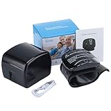 Wrist Blood Pressure Monitor with LED Touchscreen & Voice Guidance - Portable BP Monitor with Dual User Memory Rechargeable Battery and Travel Case for Home & Travel (Wrist Style)