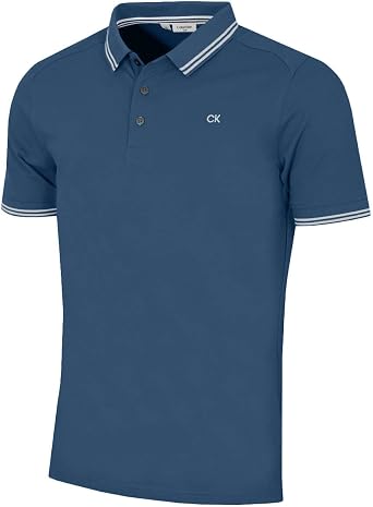 Calvin Klein Mens Campus Tipped Lightweight Golf Polo Shirt