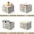 EITMOW Storage Baskets, 11-Inch Woven Fabric Bins, Storage Cubes with Reinforced Handles, Organizer Bins for Closet Shelves, Foldable, for Toys, Clothes, Natural Beige (2PCS/Beige-11*11*7.8inch)
