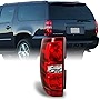 AKKON - For 07-14 Chevy Tahoe Suburban Red Clear Driver/Left Side Tail Lights Brake Lamps Replacement