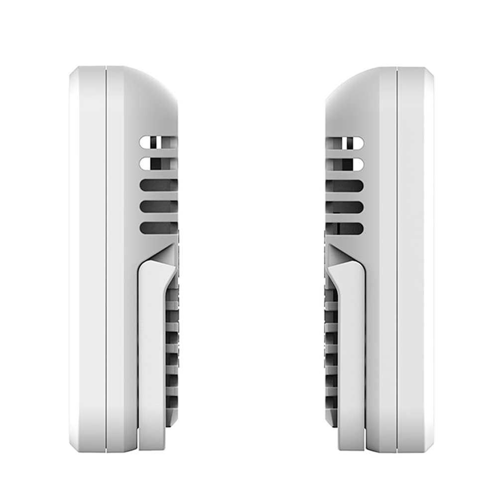 Ejoyous Termometro Igrometro Digitale ABS Misuratore di Umidità Interna con Retroilluminazione LCD da 4 a 158F Record Alto Basso 24 Ore per Casa Camera da Letto Ufficio Serra (WHITE)