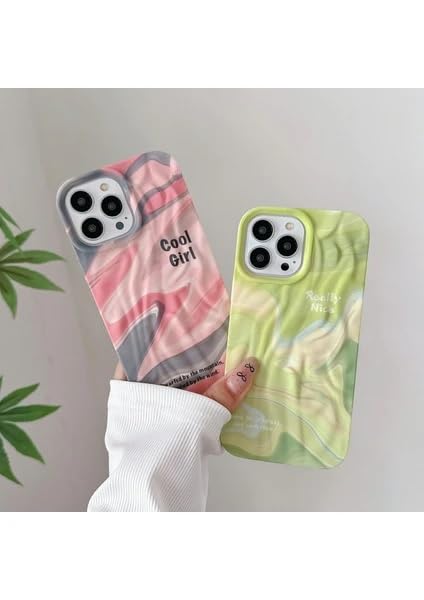 Image of COVERLY for iPhone 15 Plus 3D Luxury Rainbow Neon Green Phone Case,Premium Texture Trendy Retro Cute Multi Color Artistic Cool Design -Aesthetic Shades Princess Cover for Apple iPhone 15 Plus