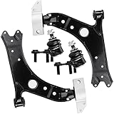 Front Lower Control Arm with ball joint for Audi A3 Quattro 2006-2013, for Volkswagen Jetta 06-14, Eos 07-16, Golf 10-14, GTI 07-14, R32 2008, Rabbit 06-09 Suspension Kit K620141 K620143 4Pcs