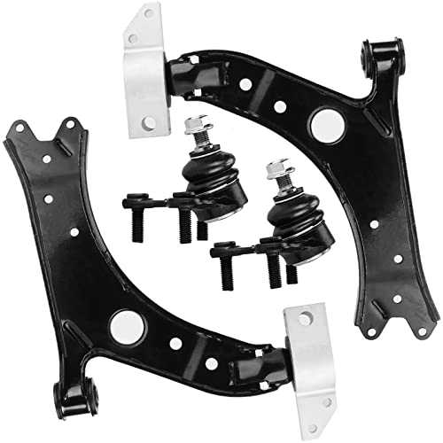 Front Lower Control Arm with ball joint for Audi A3 Quattro 2006-2013, for Volkswagen Jetta 06-14, Eos 07-16, Golf 10-14, GTI 07-14, R32 2008, Rabbit 06-09 Suspension Kit K620141 K620143 4Pcs
