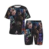 LNVJFDGE A-rcane Jinx T-shirt, Short Sleeved Two-piece Set Cute and Comfortable for Boys Girls Small